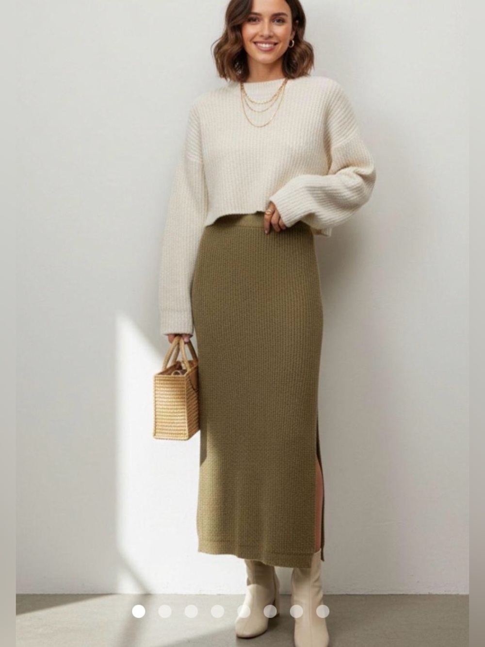 All Row Midi Skirt